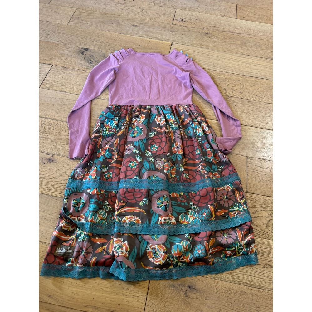 Matilda Jane You and Me‎ Girls Long Sleeve Floral Tiered Dress Size M (604) - Picture 2 of 8
